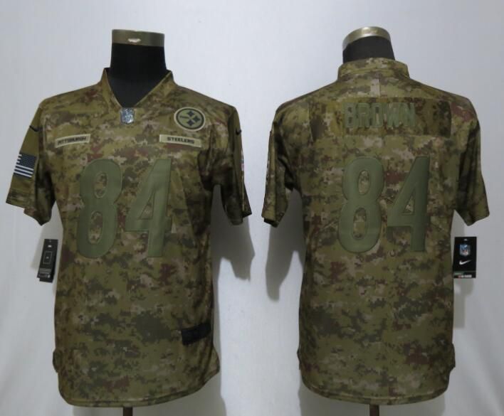 Women Pittsburgh Steelers #84 Brown Nike Camo Salute to Service Limited NFL Jerseys->cincinnati bengals->NFL Jersey